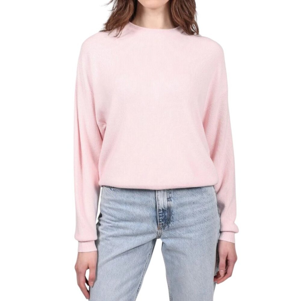 😍 NWOT Brunette the Label Ribbed Knit Crew | Pink